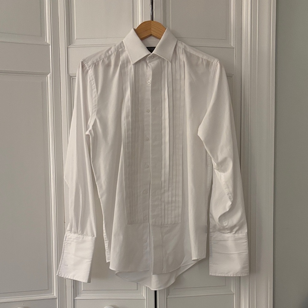 Classic White Men's Tux Shirt
